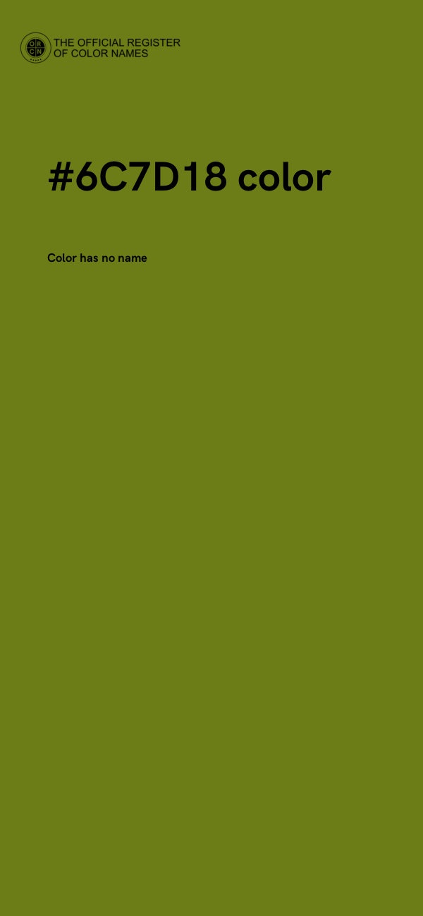 #6C7D18 color image