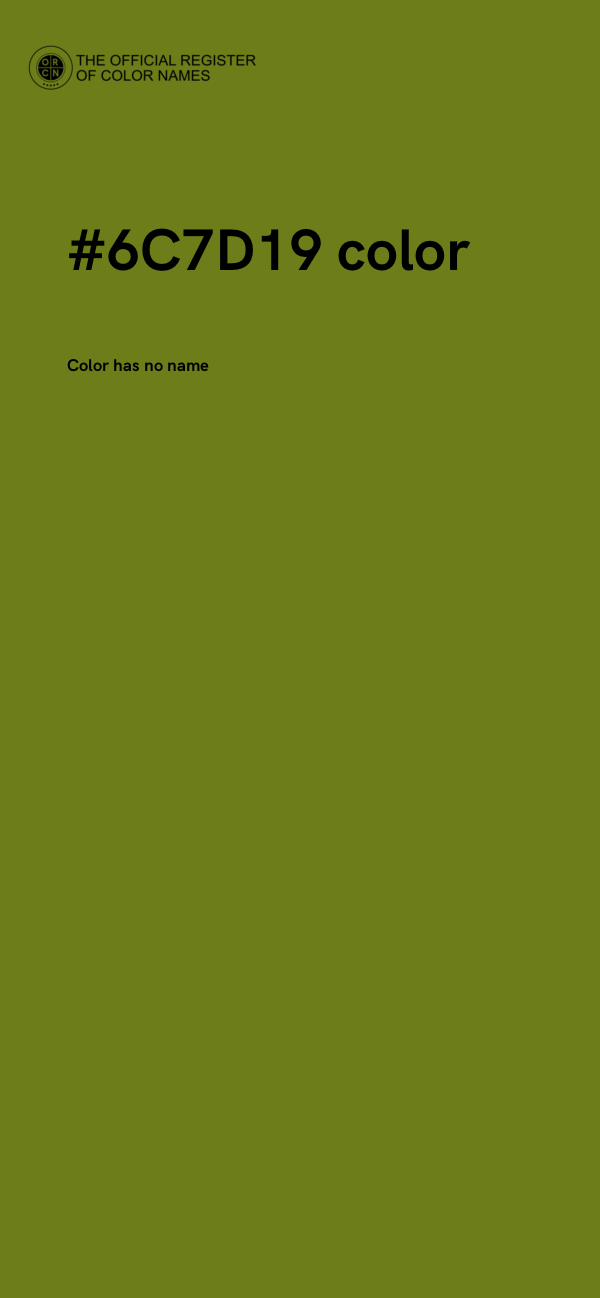 #6C7D19 color image