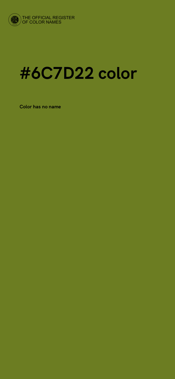 #6C7D22 color image