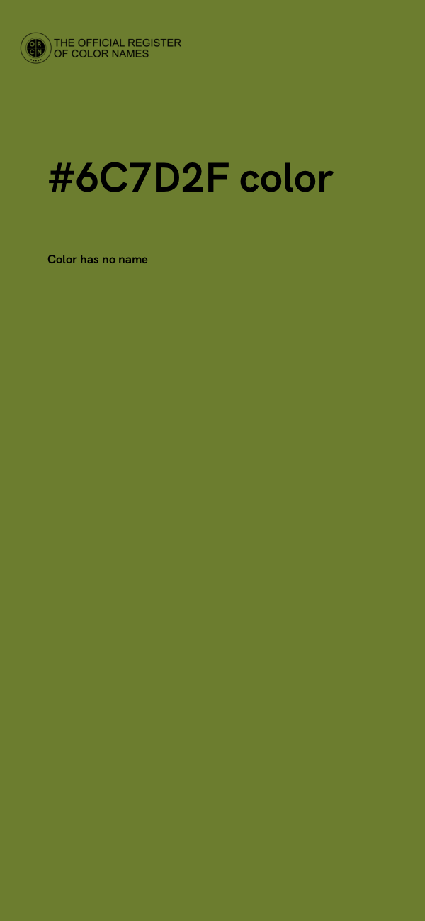 #6C7D2F color image
