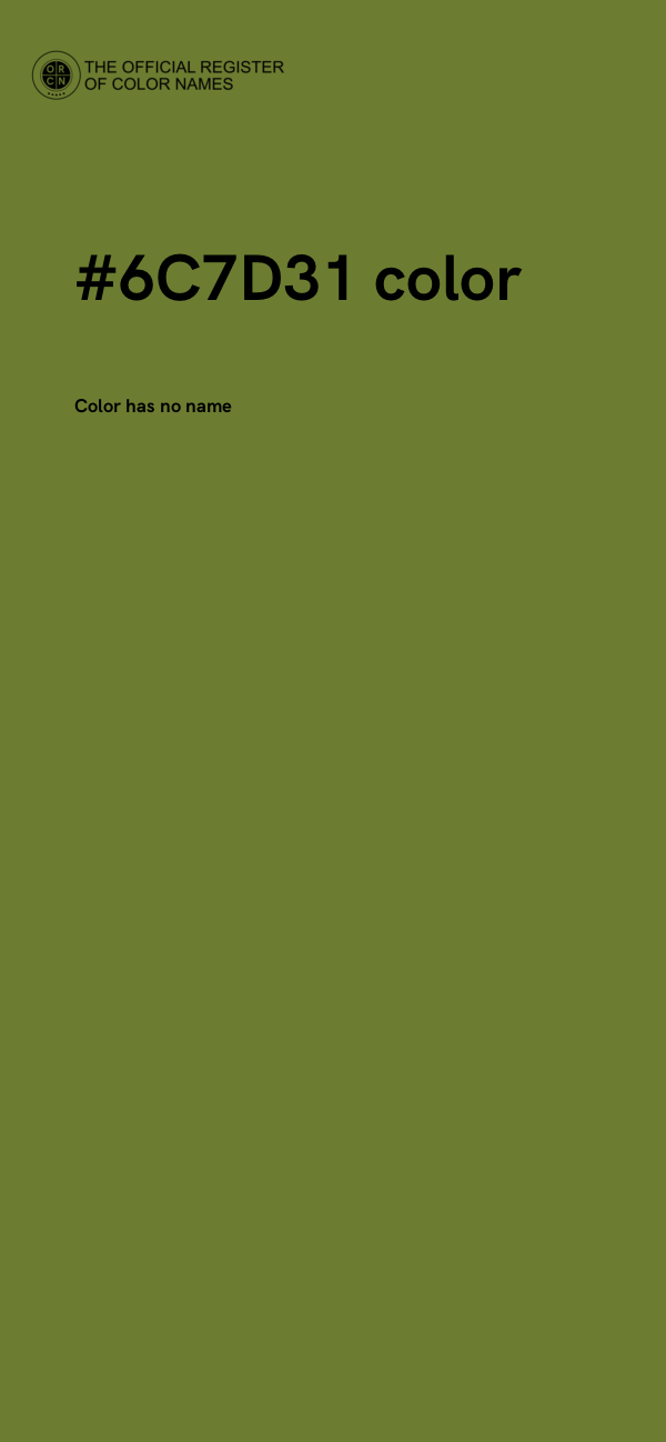 #6C7D31 color image