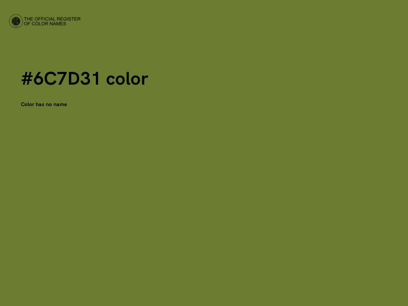 #6C7D31 color image