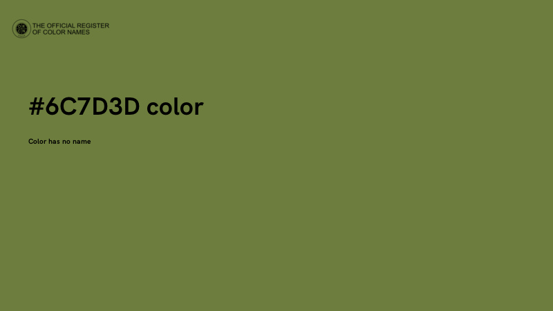 #6C7D3D color image