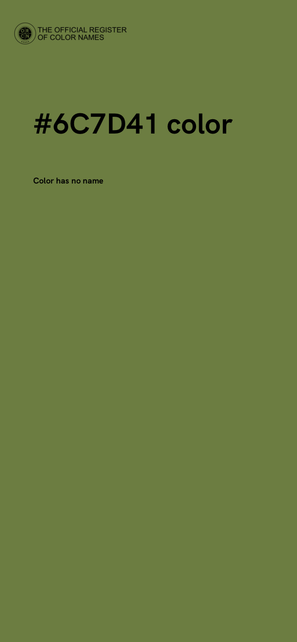 #6C7D41 color image