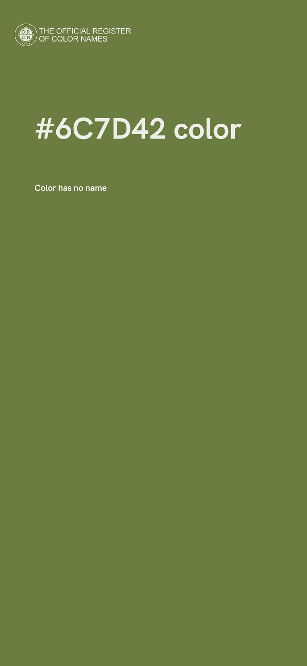 #6C7D42 color image