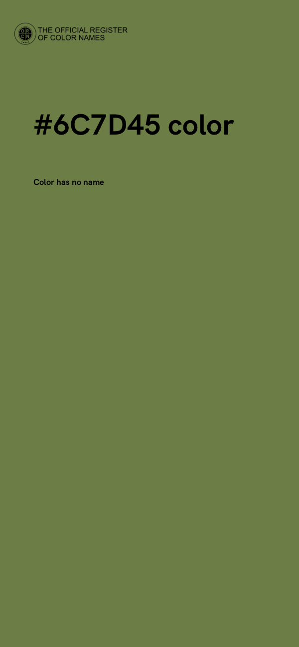#6C7D45 color image
