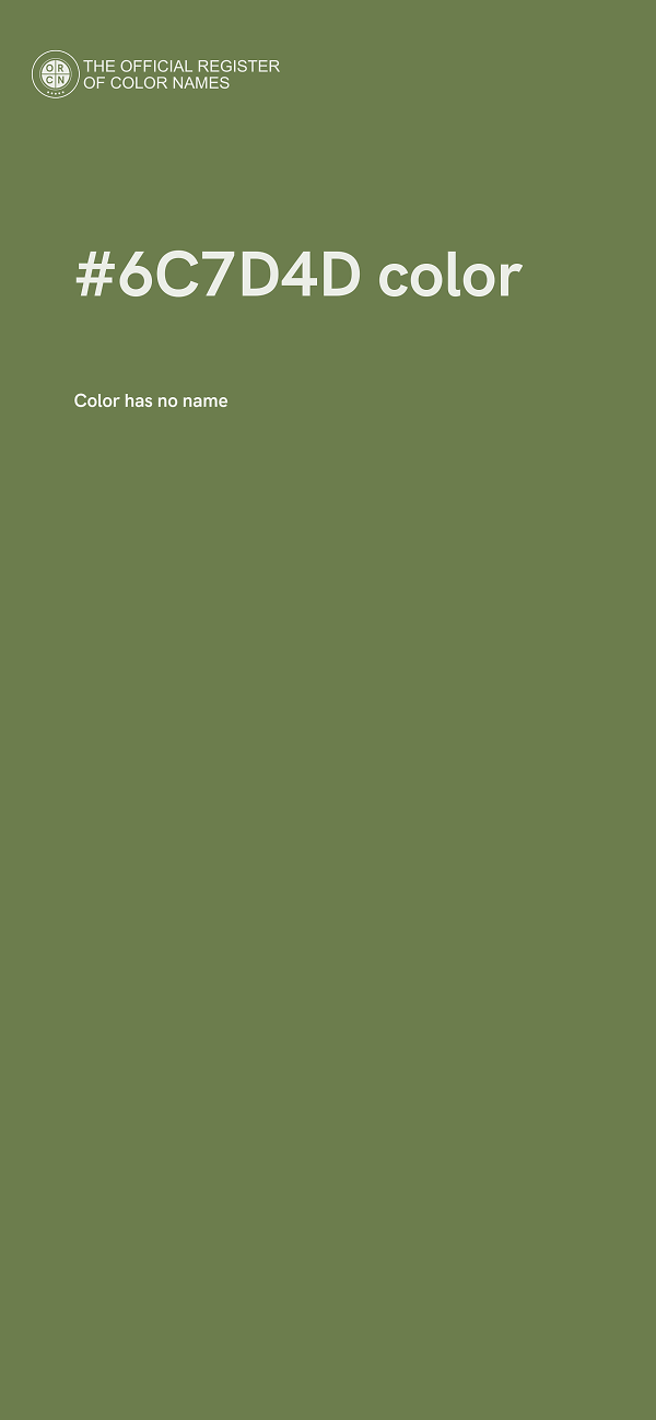 #6C7D4D color image