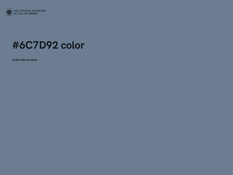 #6C7D92 color image