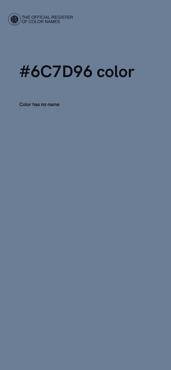 #6C7D96 color image