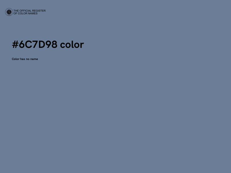 #6C7D98 color image