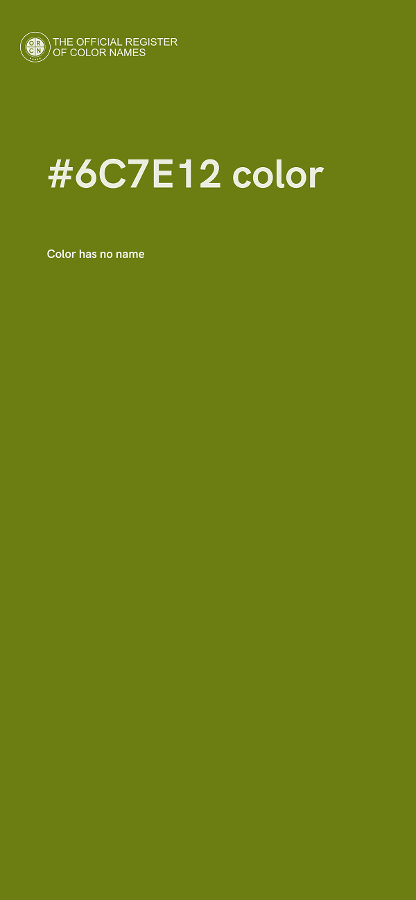 #6C7E12 color image