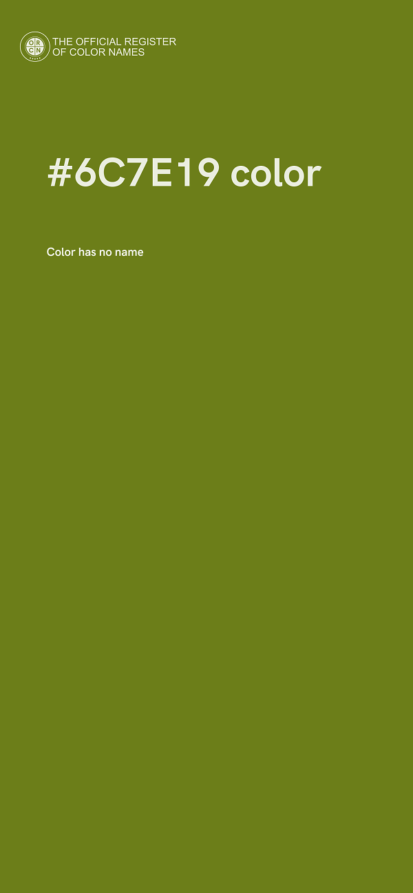 #6C7E19 color image