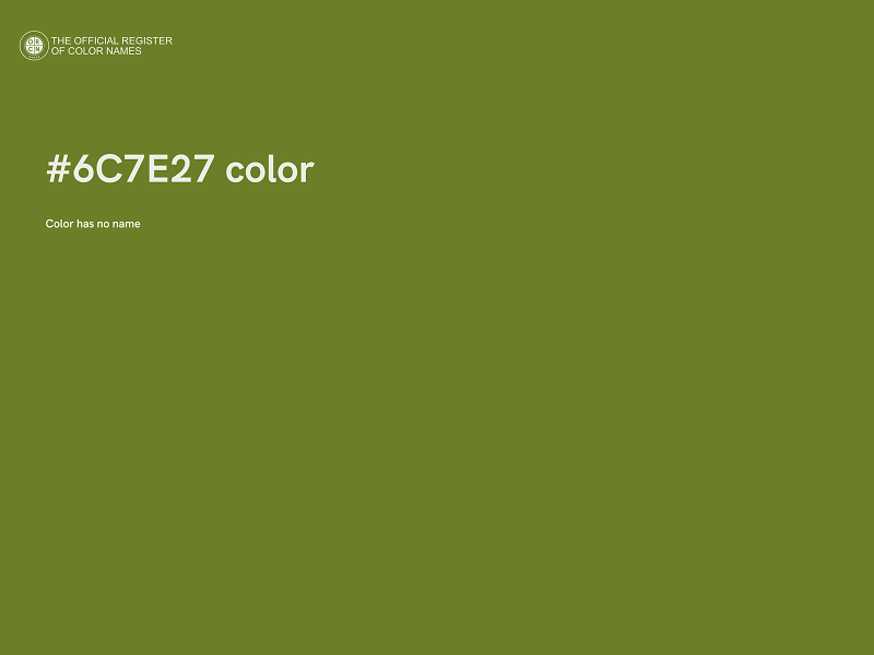 #6C7E27 color image