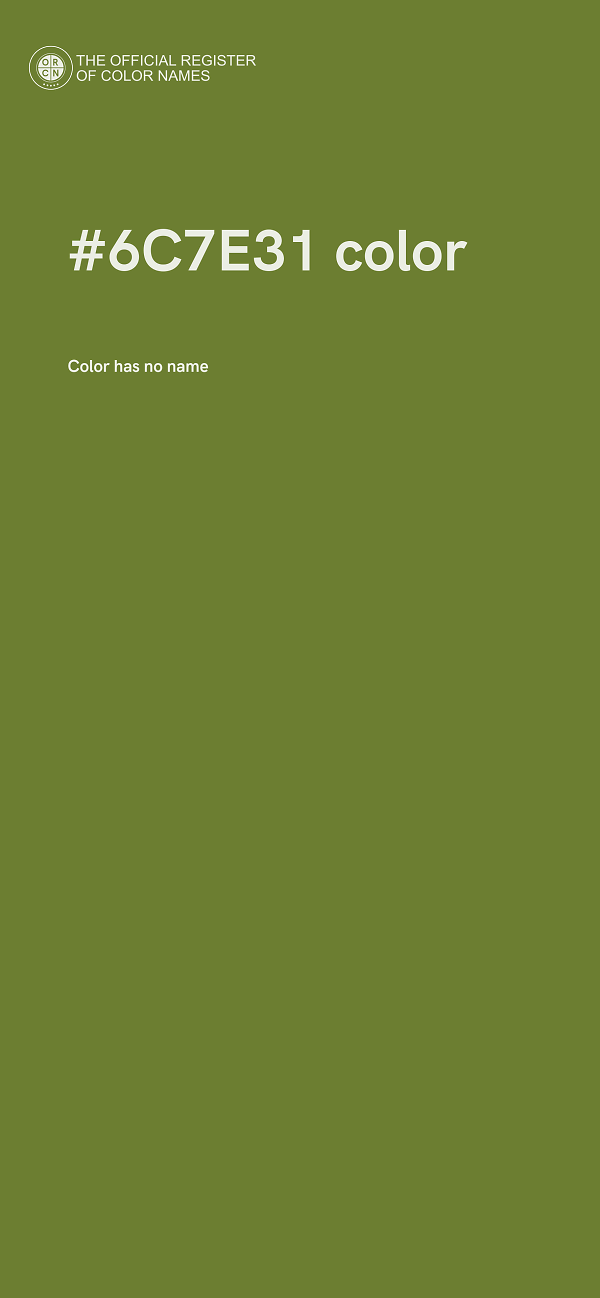 #6C7E31 color image