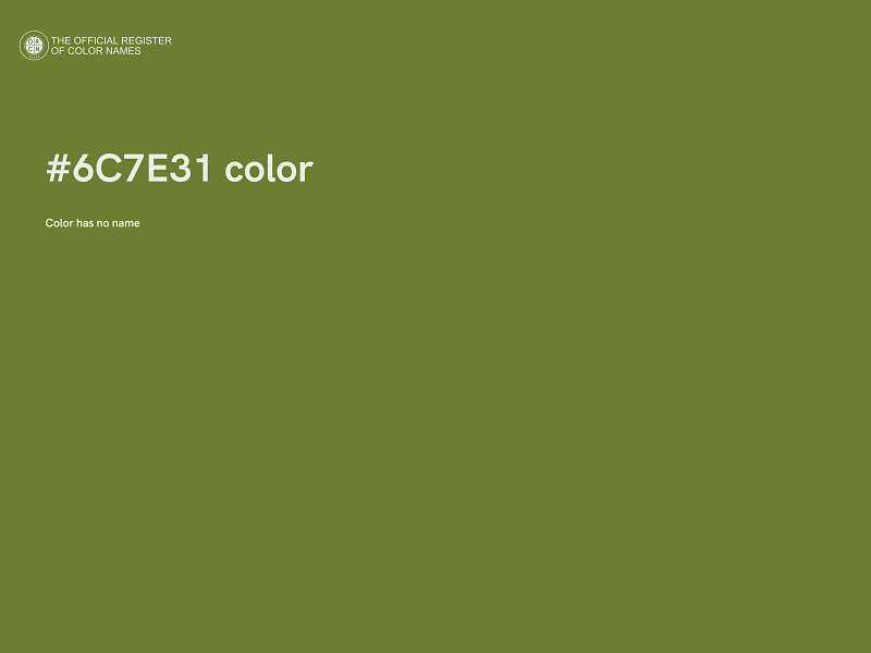 #6C7E31 color image