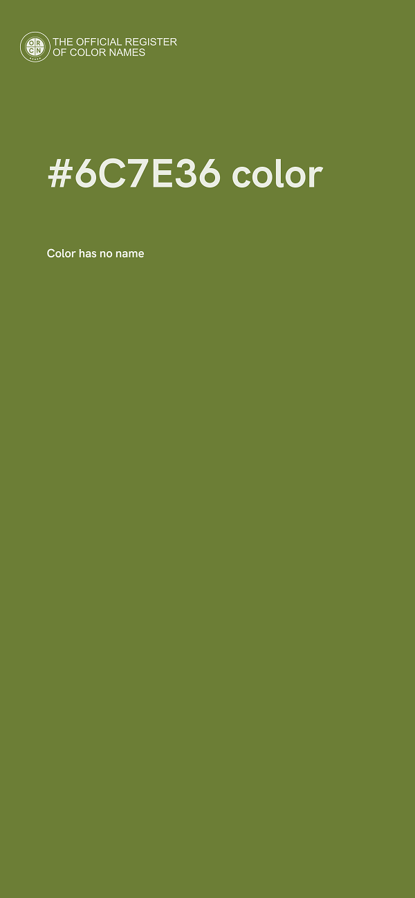 #6C7E36 color image