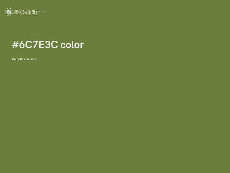 #6C7E3C color image