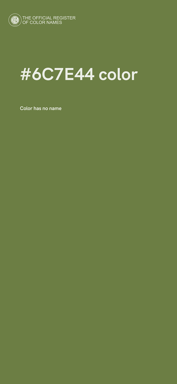 #6C7E44 color image