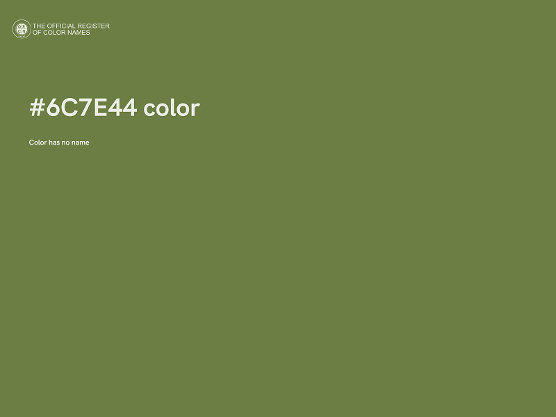 #6C7E44 color image