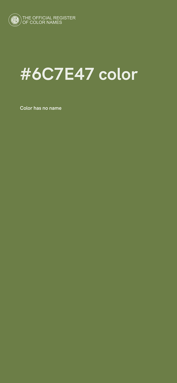 #6C7E47 color image
