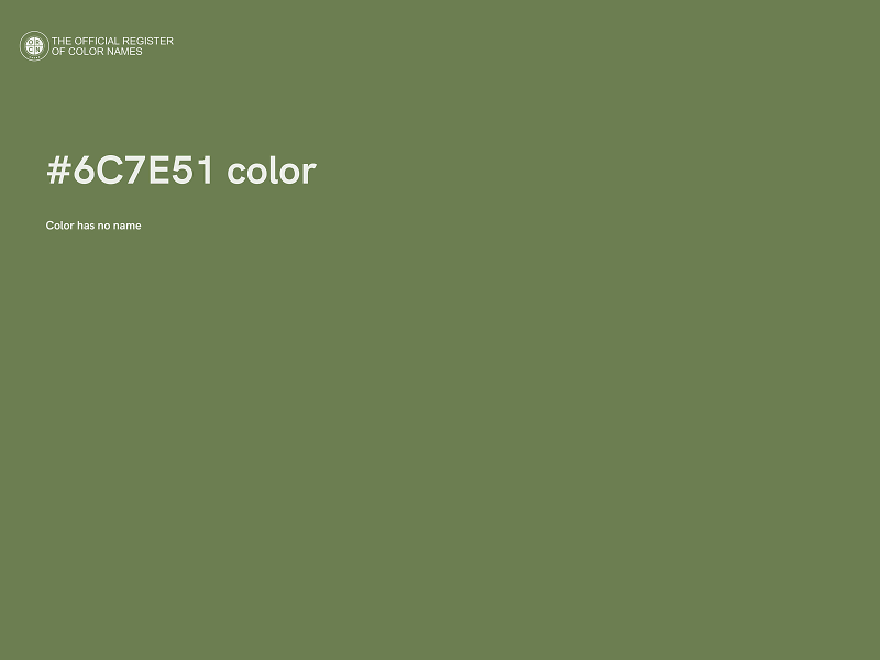 #6C7E51 color image