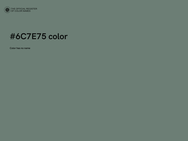 #6C7E75 color image