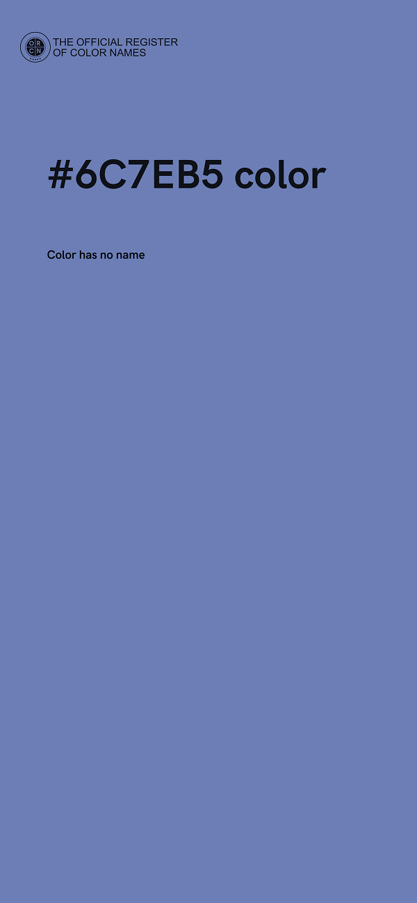 #6C7EB5 color image