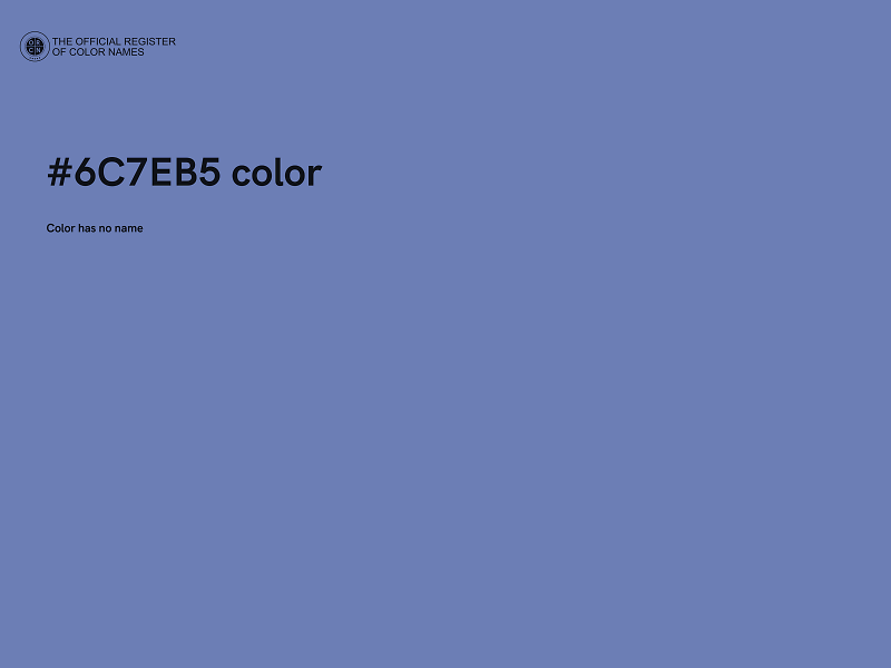 #6C7EB5 color image