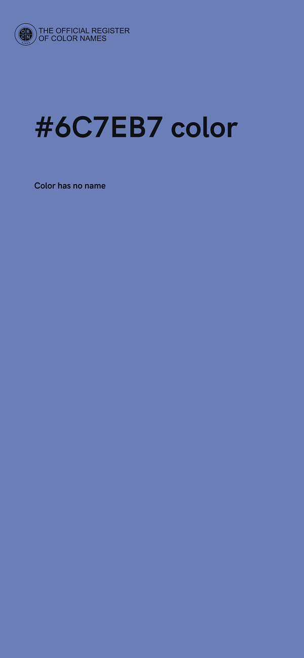 #6C7EB7 color image