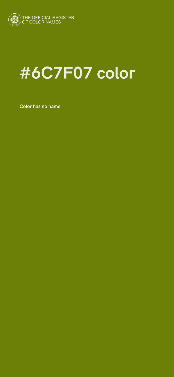 #6C7F07 color image