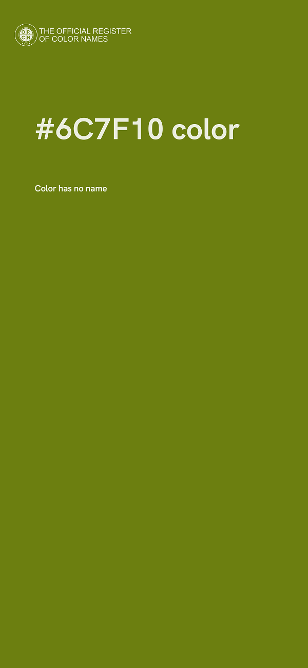 #6C7F10 color image