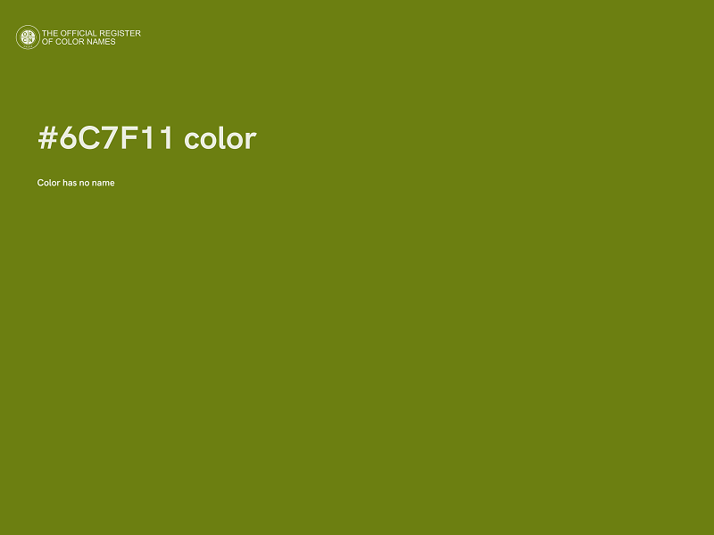 #6C7F11 color image