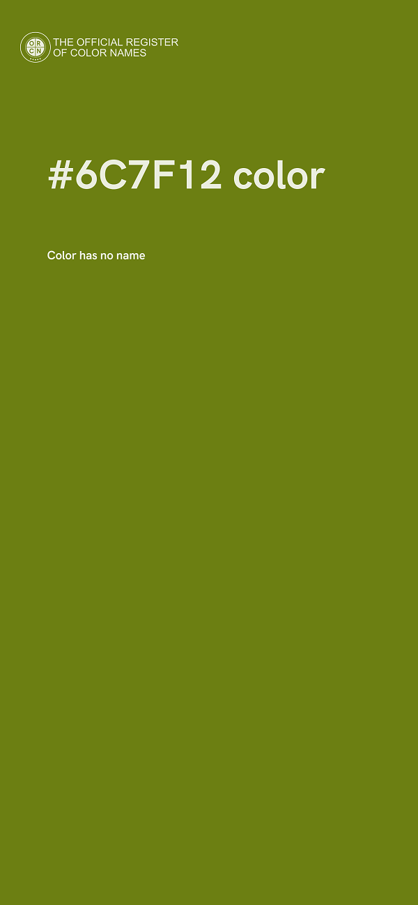 #6C7F12 color image