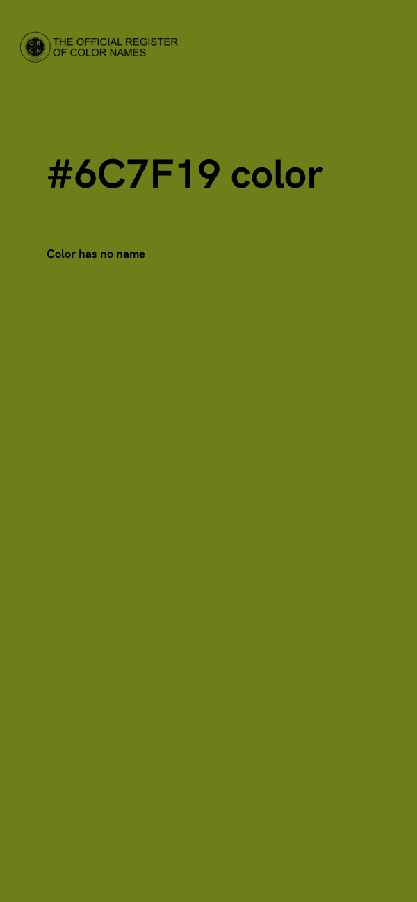 #6C7F19 color image