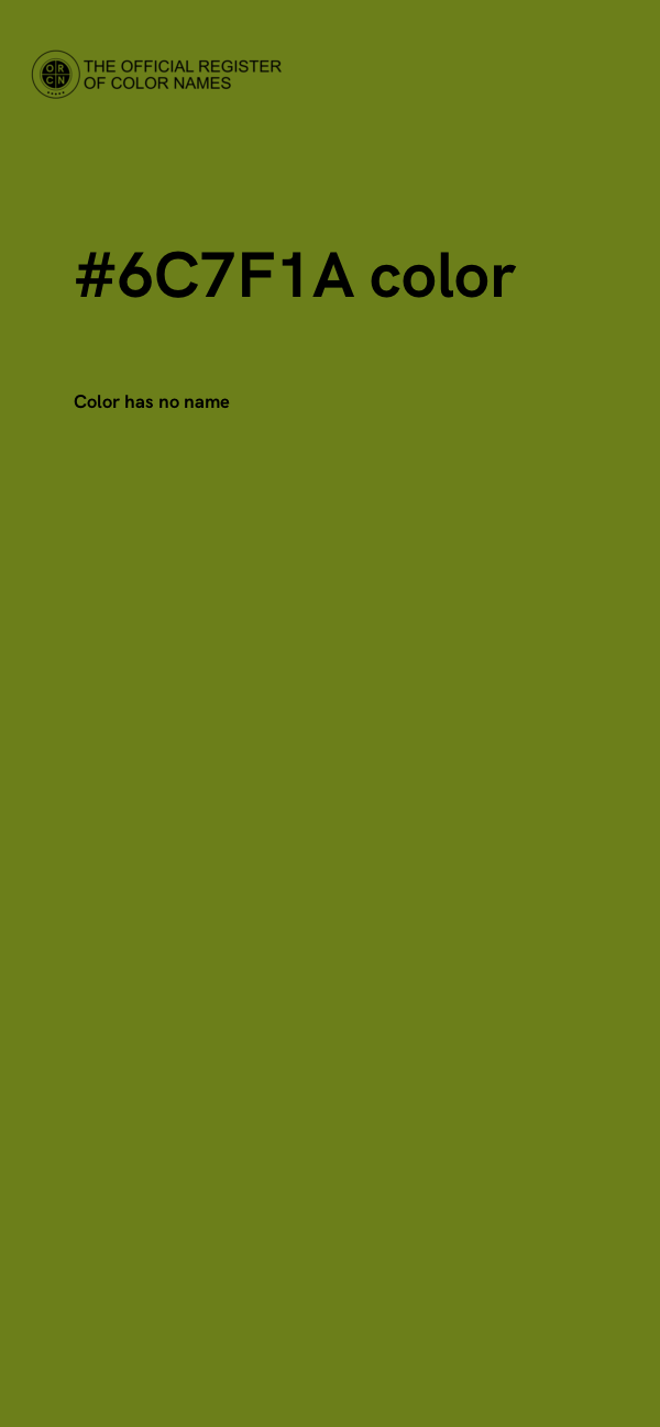#6C7F1A color image