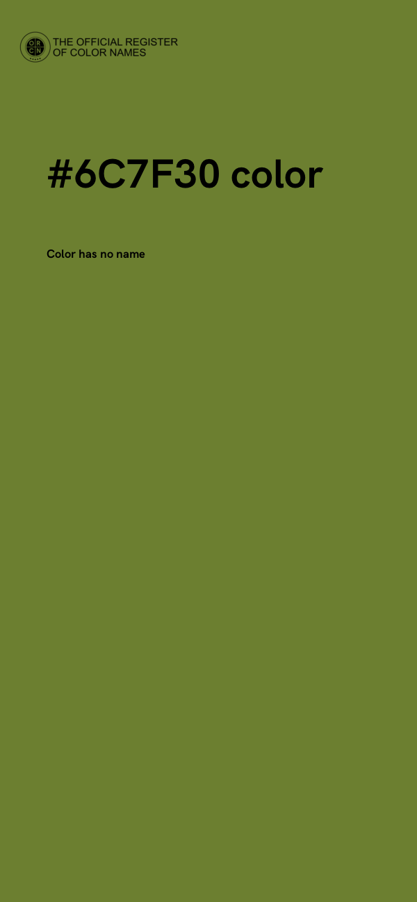 #6C7F30 color image