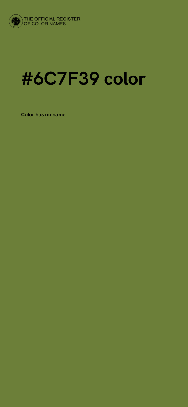 #6C7F39 color image