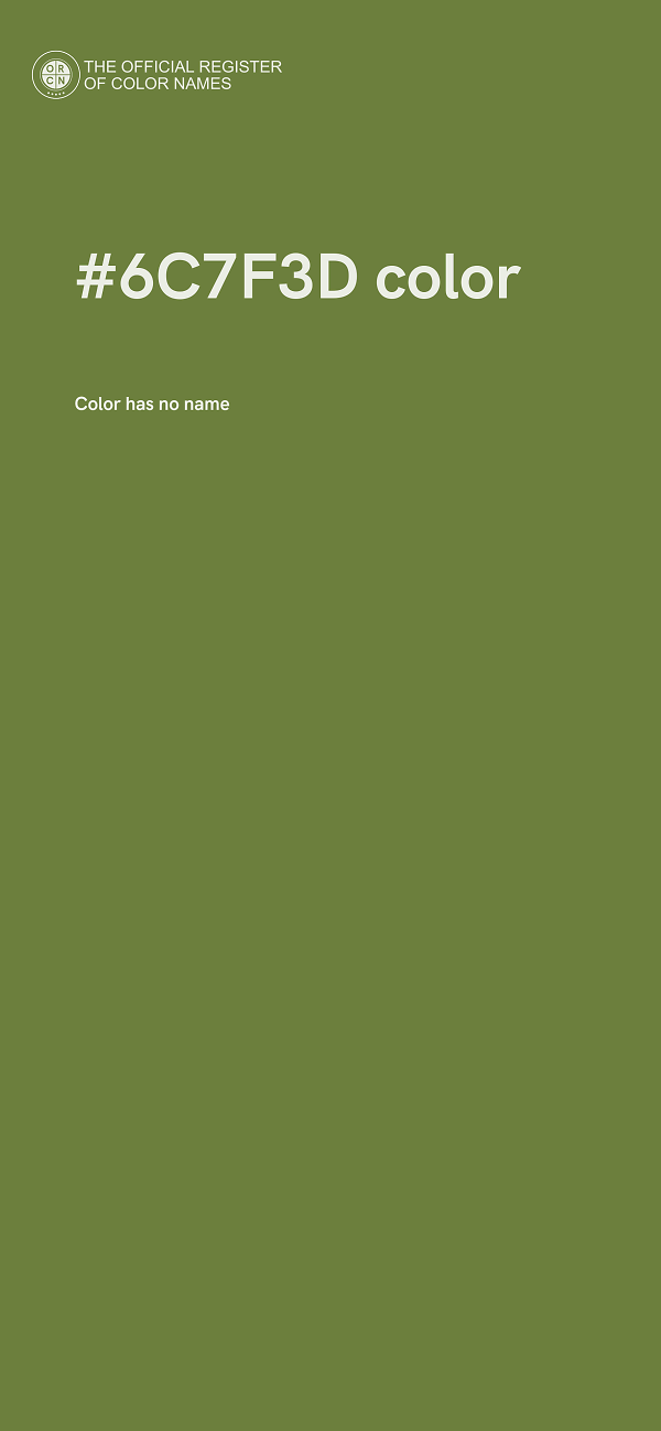 #6C7F3D color image