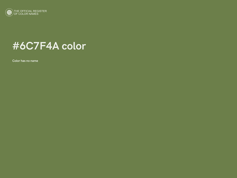 #6C7F4A color image