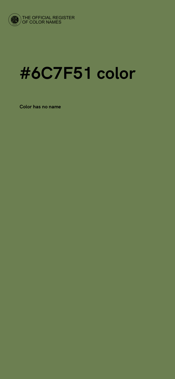 #6C7F51 color image