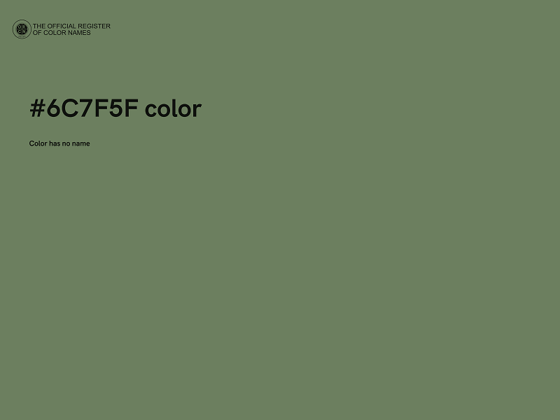 #6C7F5F color image