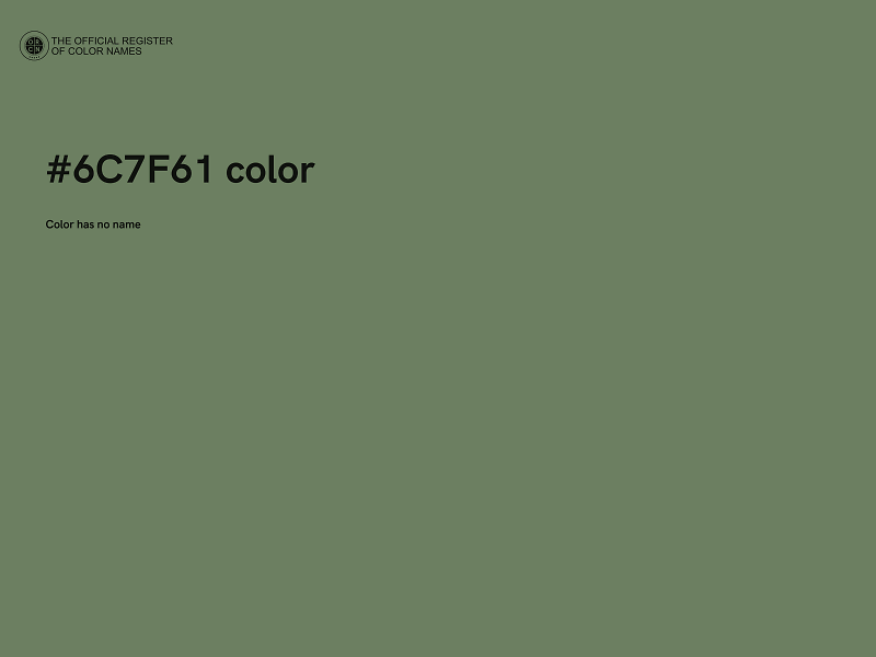 #6C7F61 color image