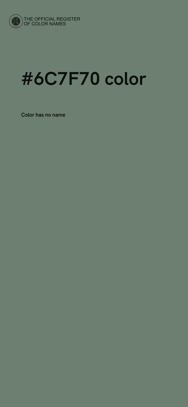 #6C7F70 color image