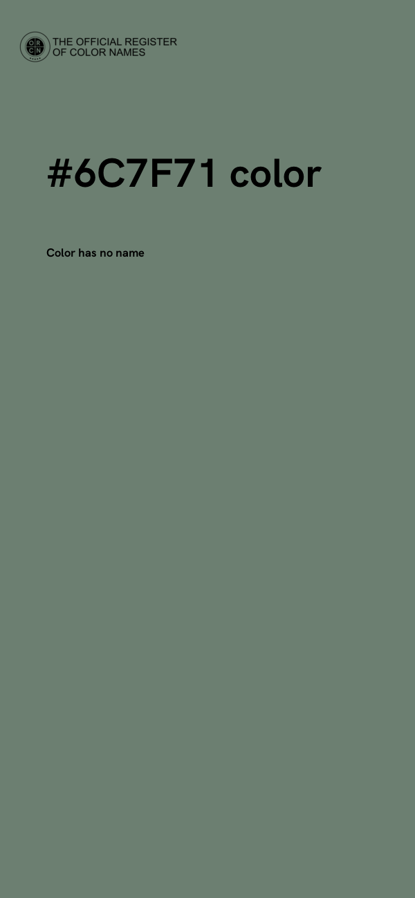 #6C7F71 color image