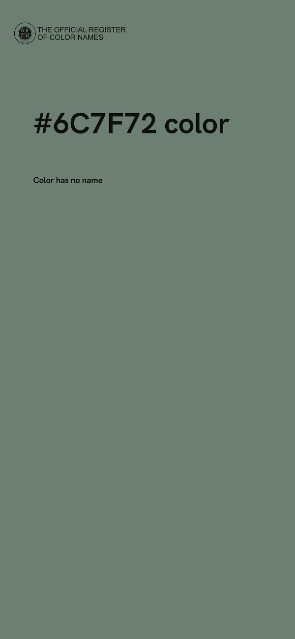 #6C7F72 color image
