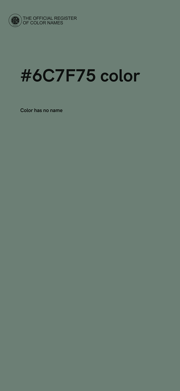 #6C7F75 color image