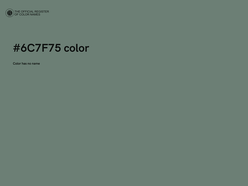#6C7F75 color image