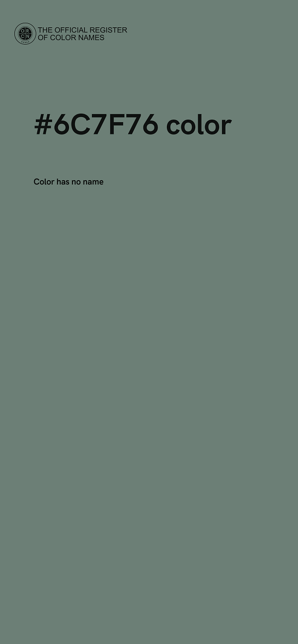 #6C7F76 color image