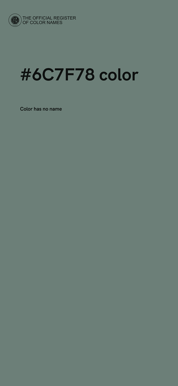 #6C7F78 color image