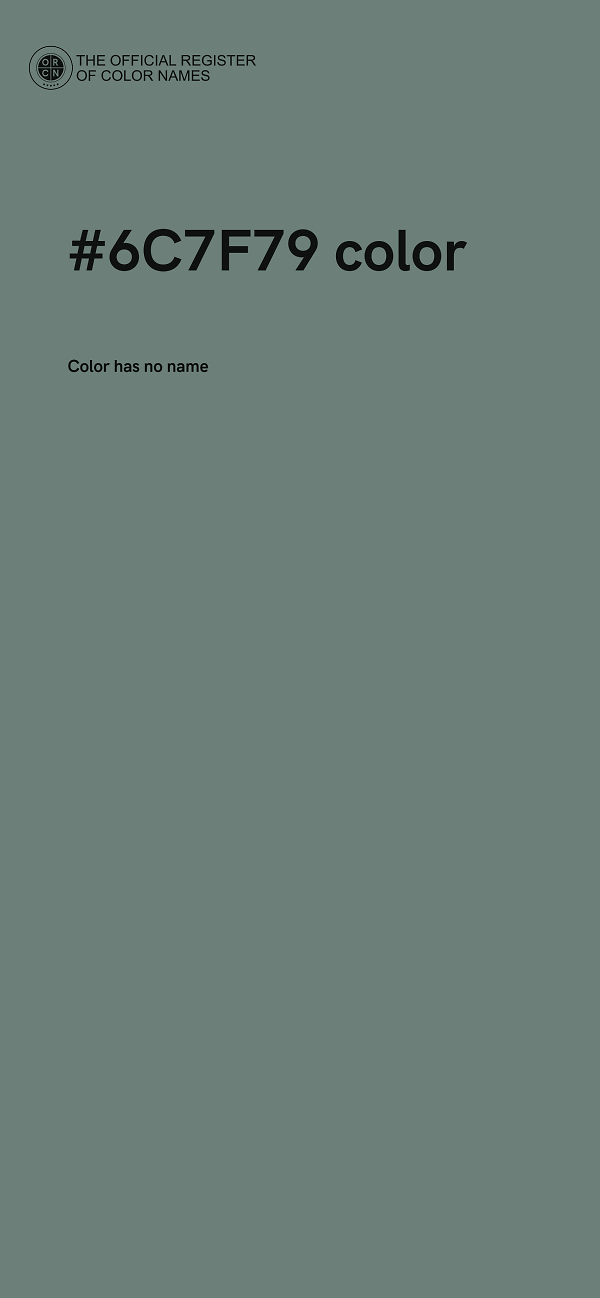 #6C7F79 color image